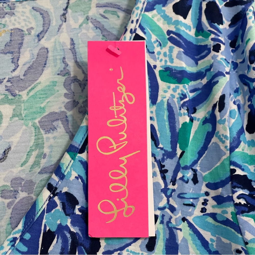 Lilly Pulitzer Blue and Green Maxi Dress NWOT - Picture 7 of 16